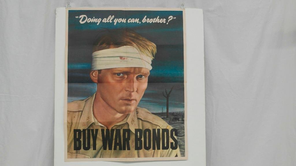 War Bonds Poster From World War II - "Doing All You (1 of 5)