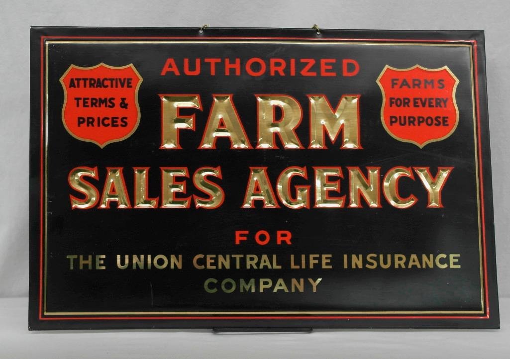 Very Striking Tin Over Cardboard Sign (1 of 4)