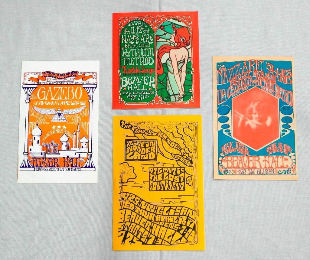 Beaver Hall Concert Handbills - Portland, Oregon - 1969 (1 of 5)