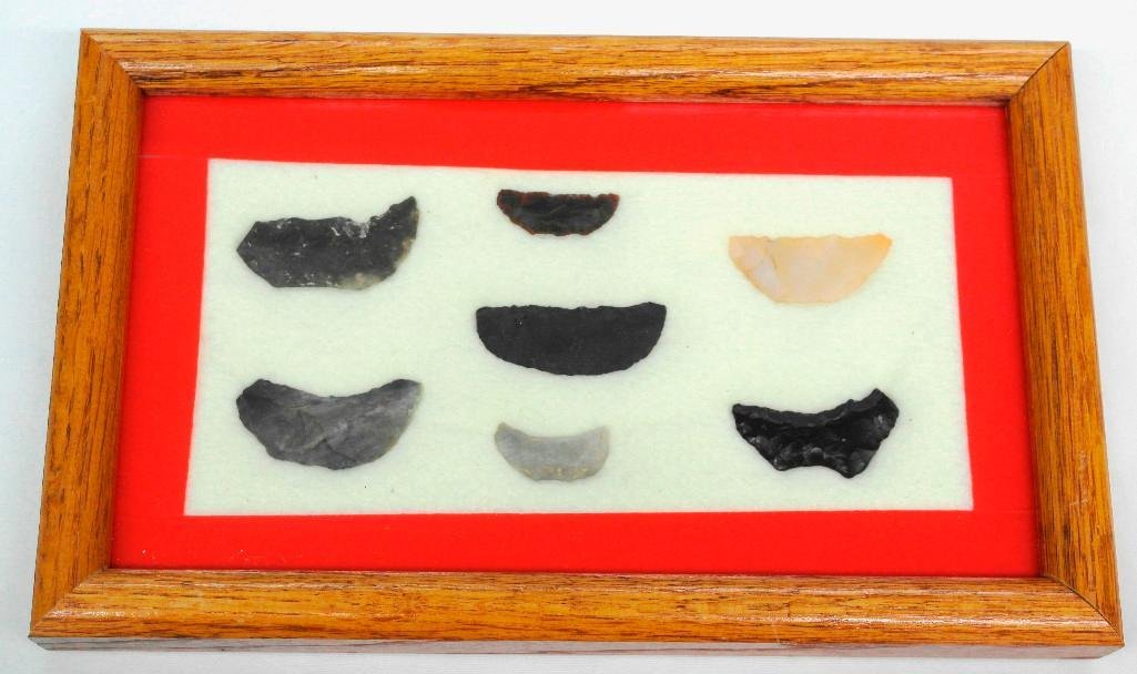 7 Paleo Crescents From Alvord Desert, Oregon - Framed (1 of 2)