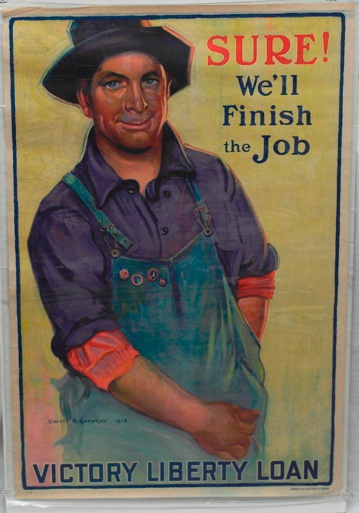 Gerrit A. Beneker WWI-Sure We'll Finish The Job-Poster (1 of 5)