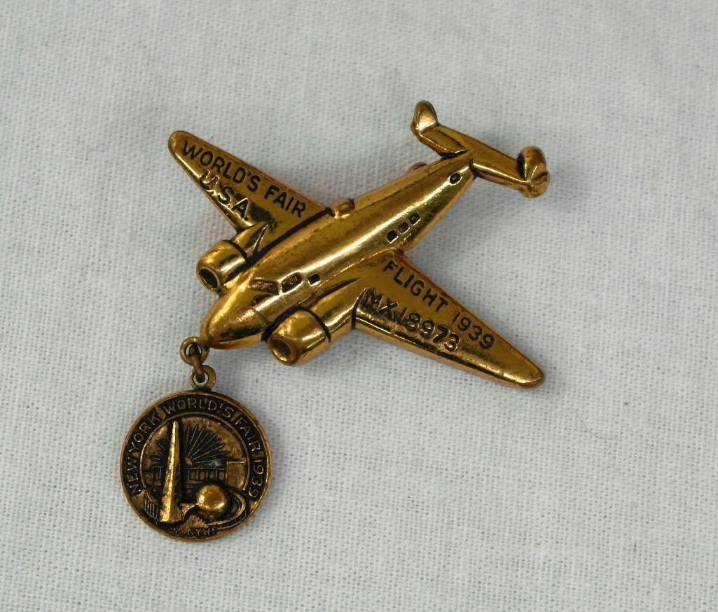 Howard Hughes Flight NX18973 Pin - 1939 NY Worlds Fair (1 of 3)