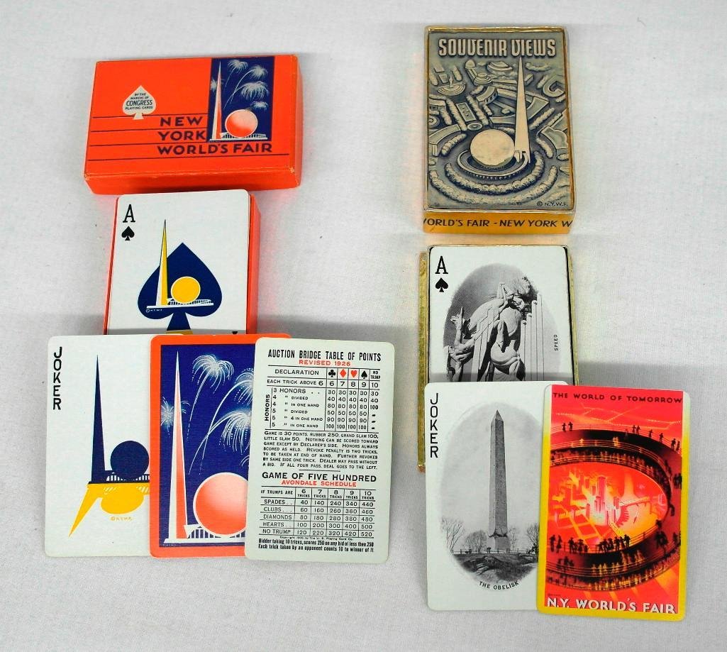 Two Decks of Playing Cards from 1939 NY World's Fair (1 of 4)