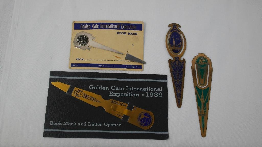 Four Souvenir Bookmarks From the 1939 Golden Gate Expo (1 of 6)