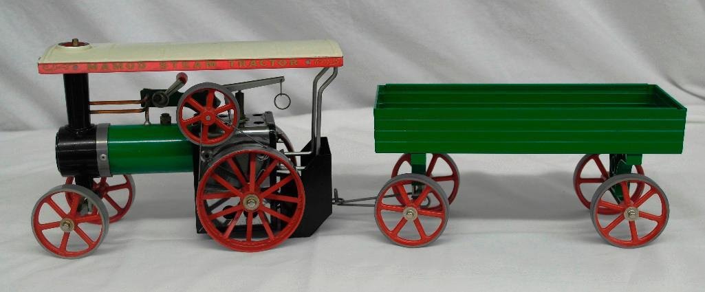 Vintage Mamod Steam Tractor Toy With Open Wagon (1 of 6)