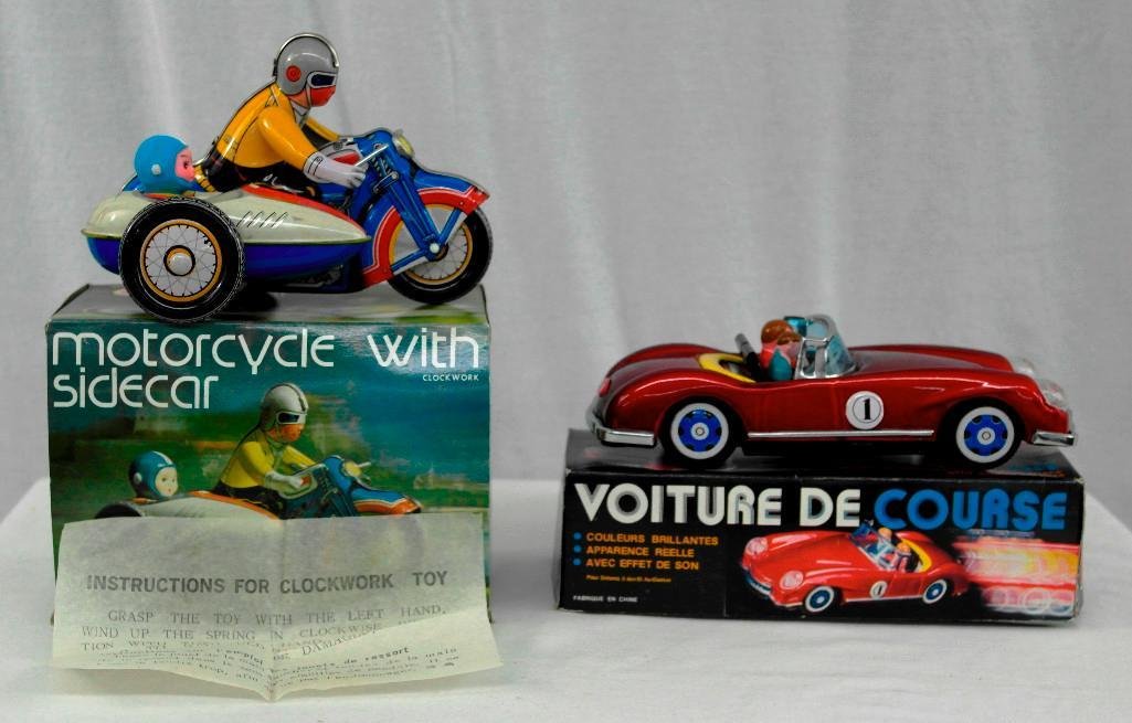 2 Vintage Toys - Motorcycle And Friction Racing Car (1 of 10)