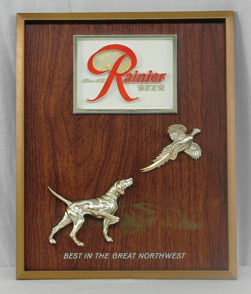 Vintage Rainier Beer Hanging Sign (1 of 4)