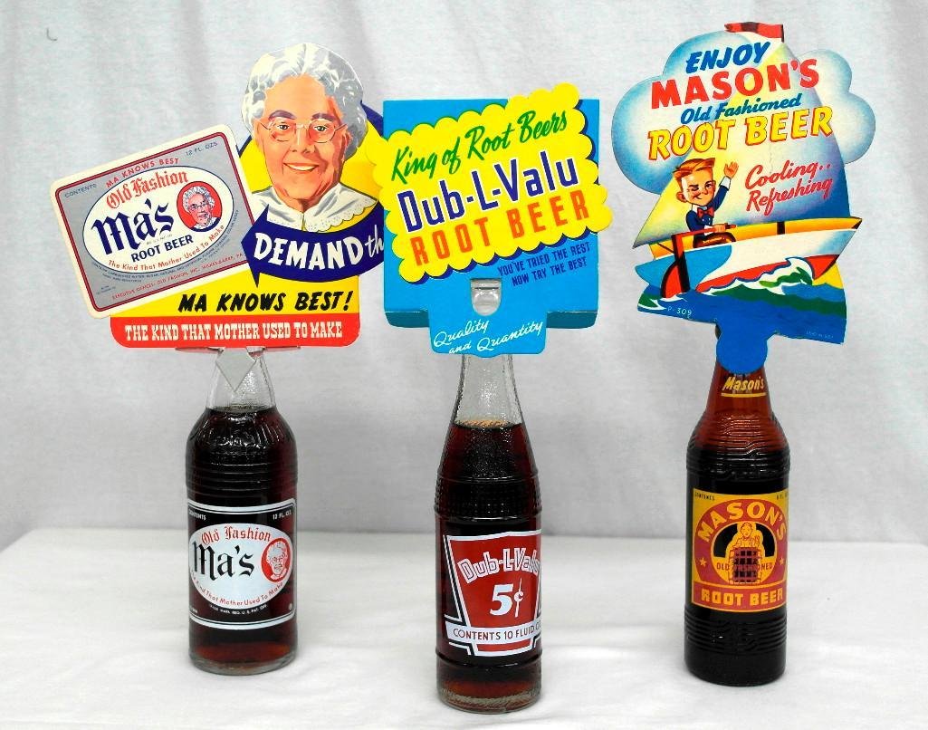 3 Different Root Beer Botles With Toppers (1 of 5)