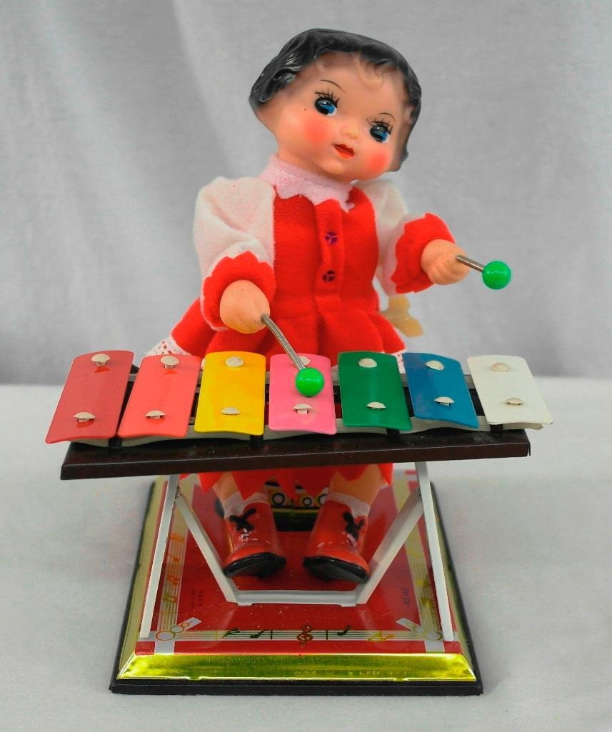 Little Performer Tin Litho Toy With Wind-Up Xylophone (1 of 6)
