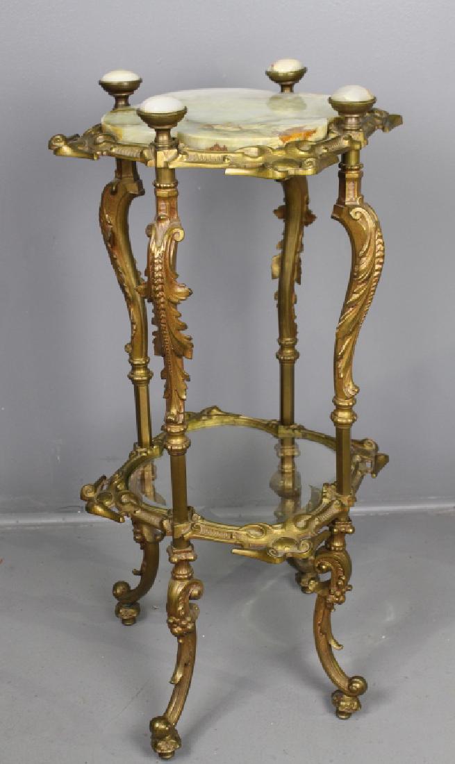 High Victorian Brass Fern Stand