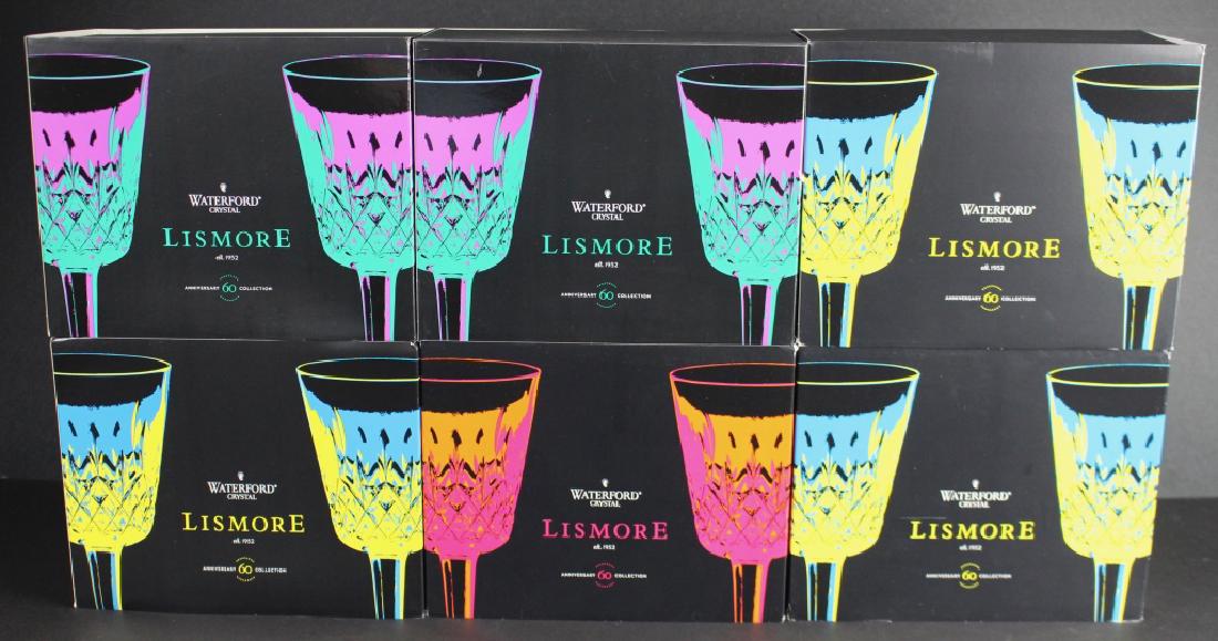 Set of 12 Waterford Lismore Wine Goblets: 6.75" tall, these are from the 60th Anniversary Collection and are in their original boxes, never used. Mint condition.