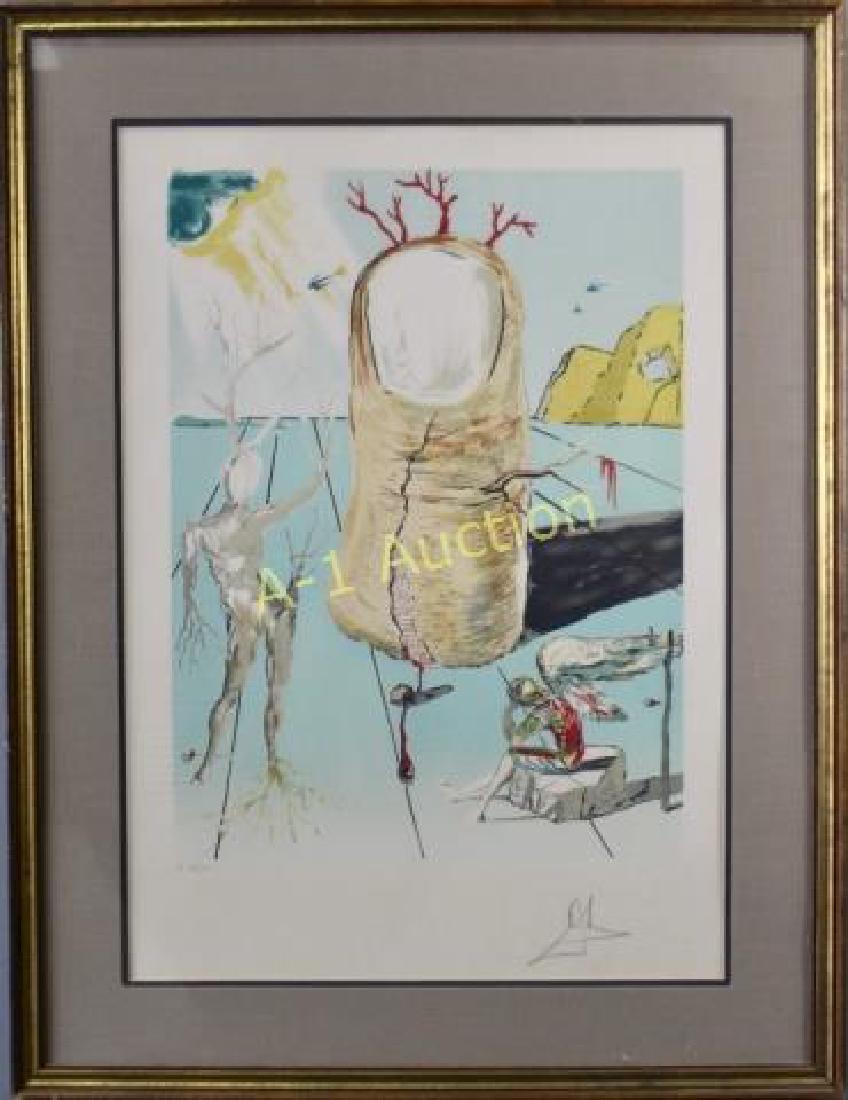 Salvador Dali, Limited Edition Lithograph: Spanish 1904-1989, I 58/350, signed in pencil lower right, Retrospective 1980, printed in Gourdon, Vannes, certificate of authenticity en verso from Collier Art Corporation, Los Angles, registered, so