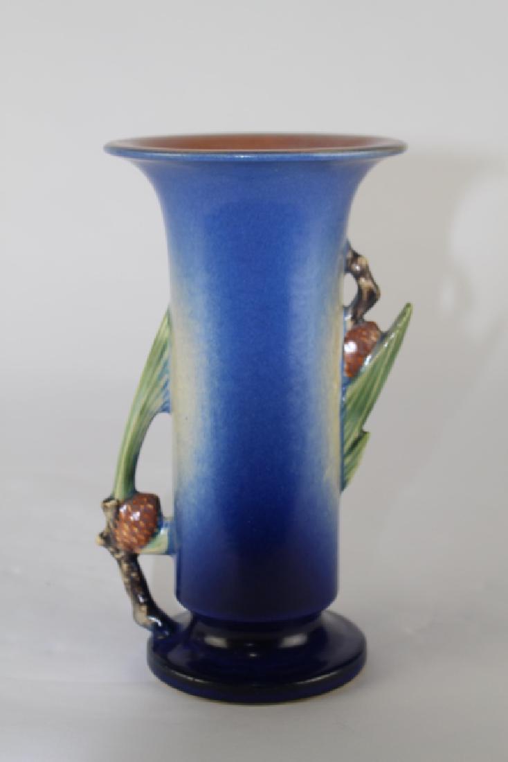 Roseville Blue Pine Cone Vase (1 of 3)