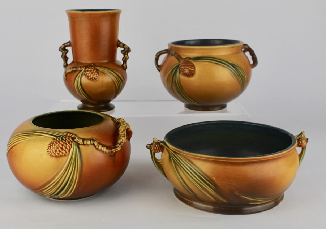 Roseville Brown Pine Cone Group 4. (1 of 5)