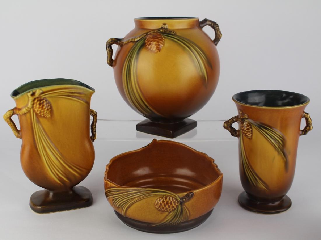 Roseville Brown Pine Cone Group 4. (1 of 5)