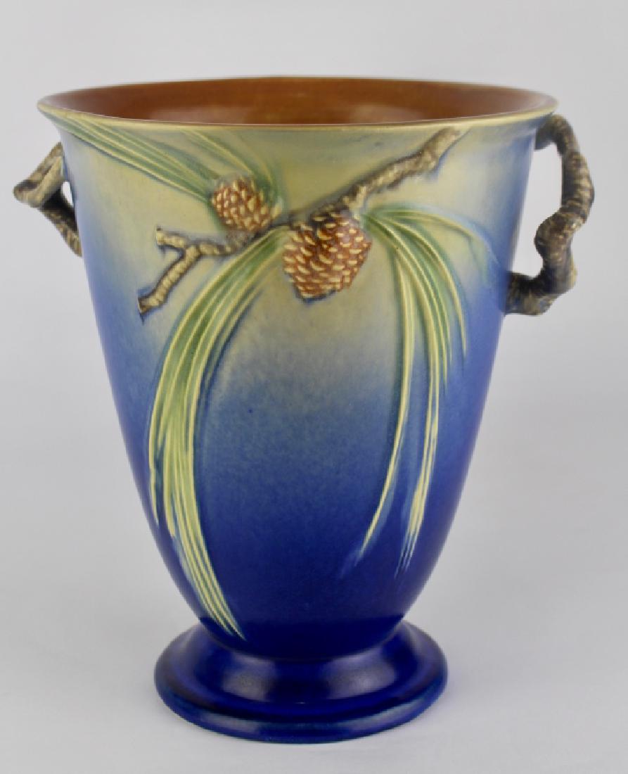 Roseville Blue Pine Cone Vase (1 of 4)