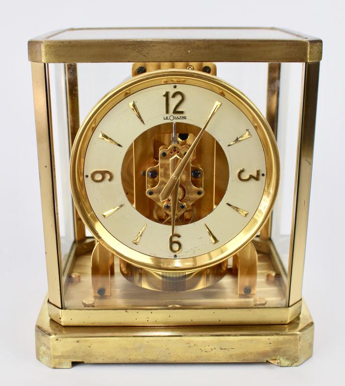 LeCoultre Atmos Clock: Swiss movement, eighteen jewels, serial number 17718, runs fine, good condition.