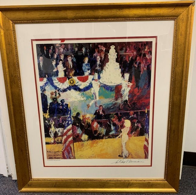 Leroy Neiman "Happy Birthday Mr. President" 1989: Leroy Neiman The President's Birthday Party 1989. Marilyn Monroe "Happy Birthday Mr. President" Lithograph Limited. Certificate of Authenticity. JFK at Madison Square Garden 1966.Framed and signed.32"