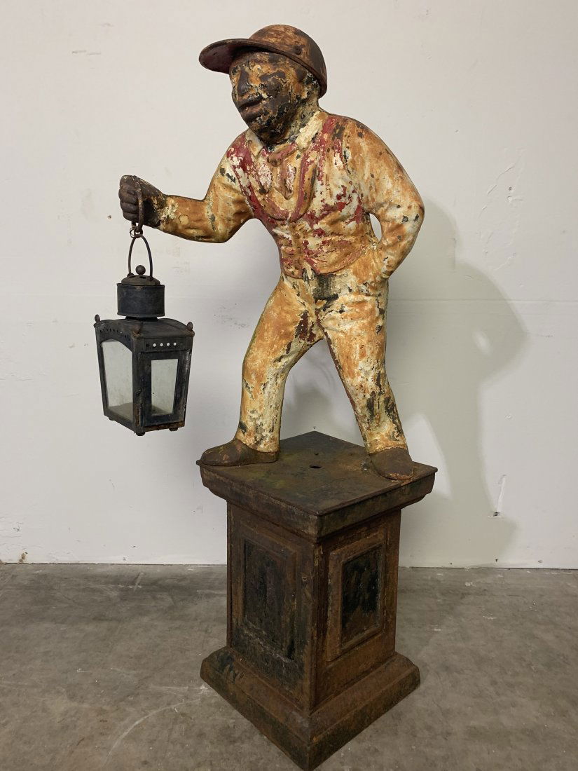 Antique Cast Iron Black Americana Lawn Jockey Barnebys