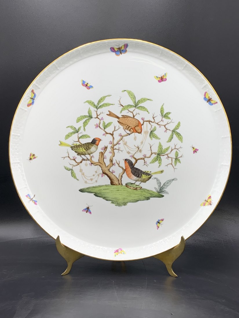 Large Hand Painted Herend Round Platter (1 of 10)