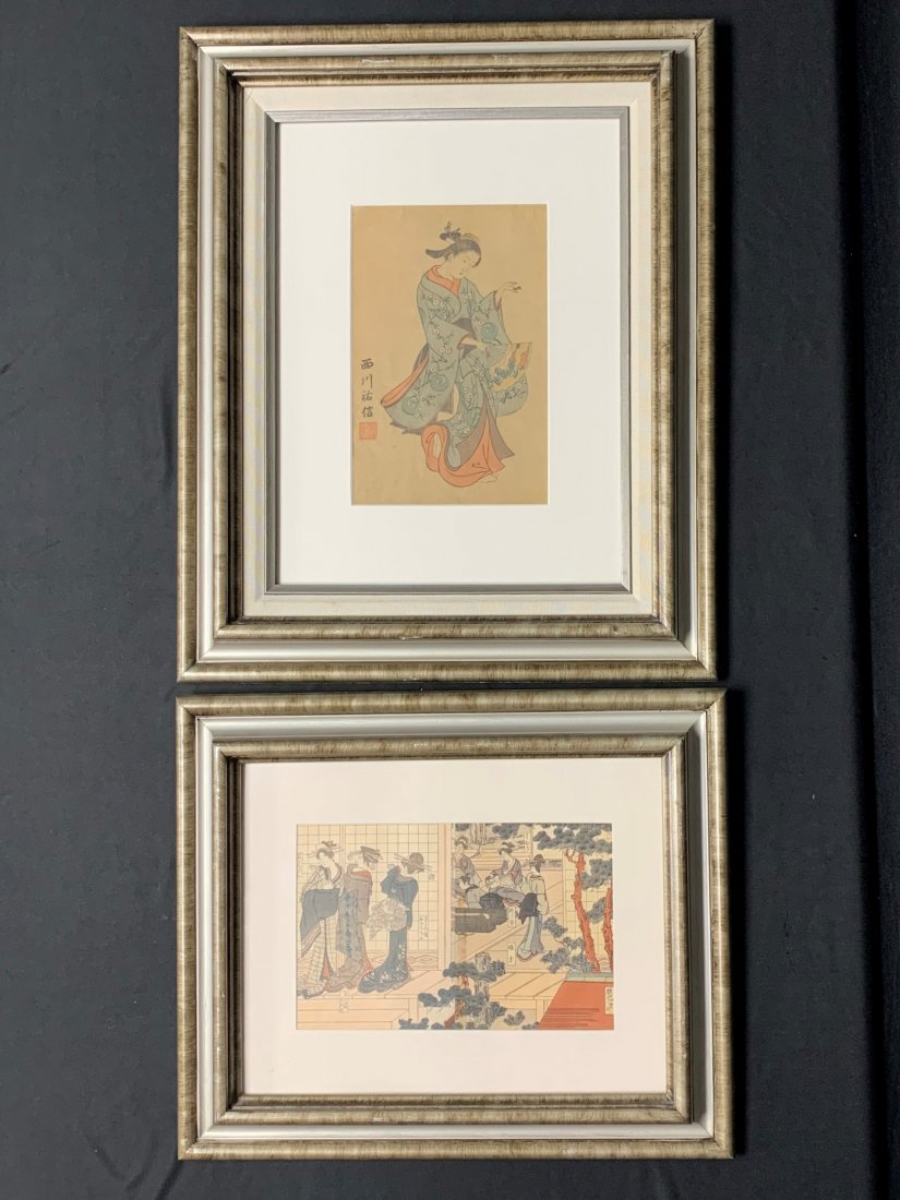 Japanese Woodblock Prints by Sukenobu & Toyokuni (1 of 9)