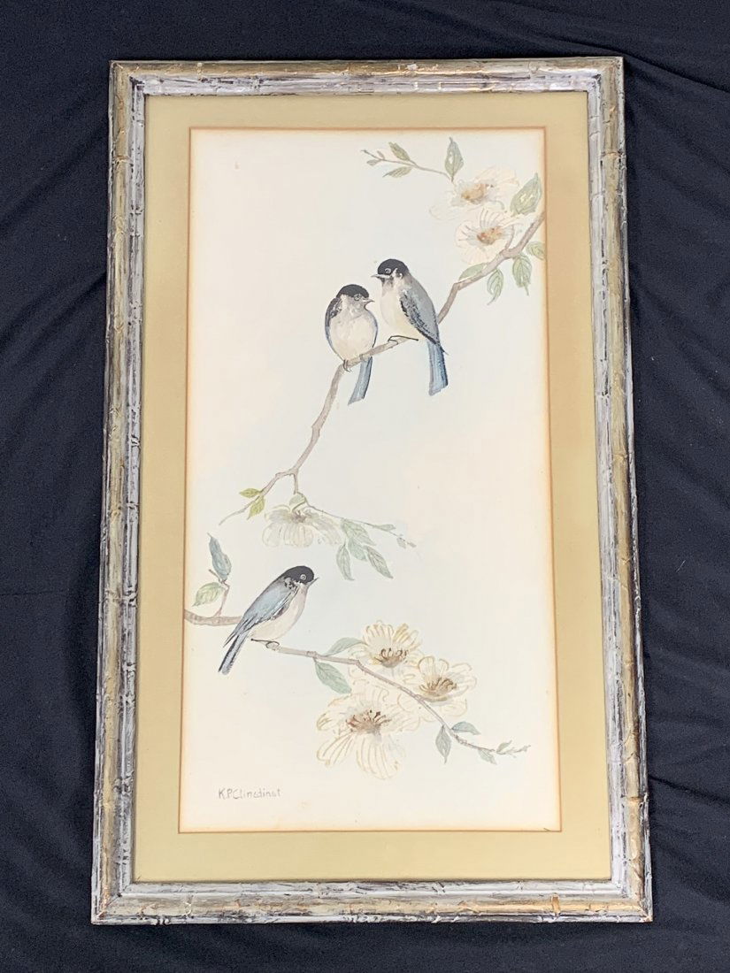 Watercolor "Three Birds" by K. P. Clinedinst (1 of 7)