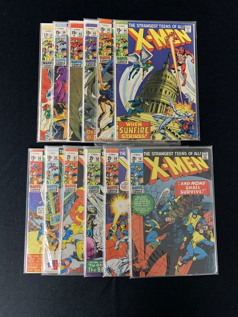 Lot of 12 Marvel X-Men Comic Books12,15, & 25 Cents (1 of 6)