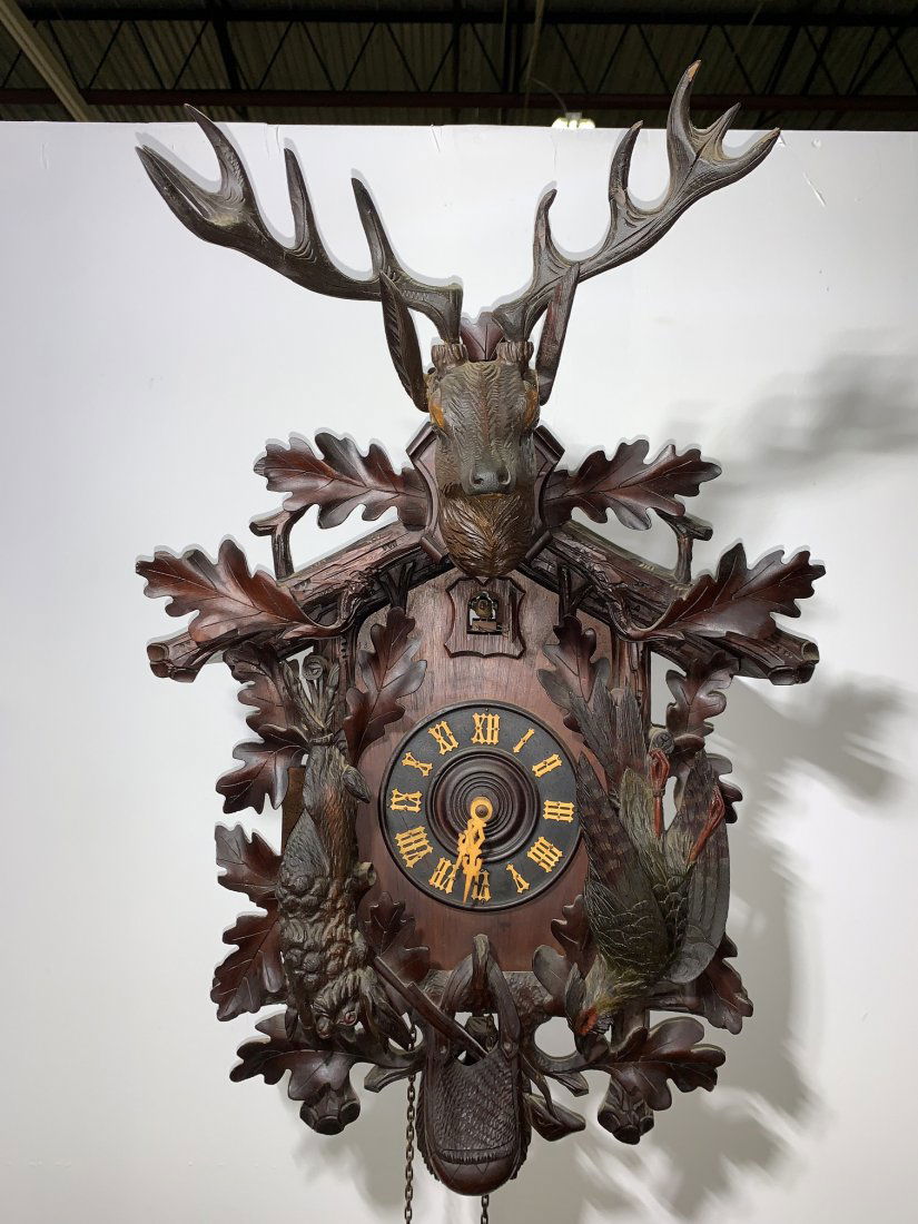 Hand-carved  Regal Hunter German  Cuckoo Clock (1 of 18)