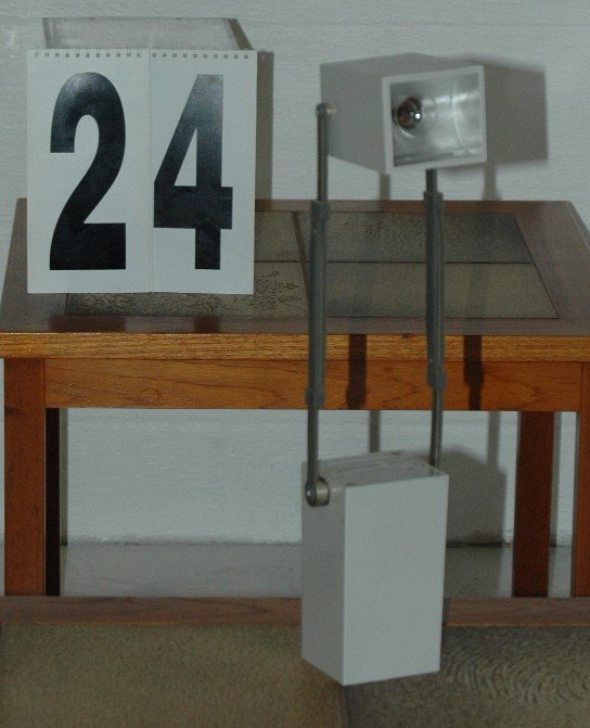 LAMPETIT DESK LAMP: LAMPETIT DESK TOP TENSOR LAMP, DESIGNED BY VERNER PANTON FOR THE PANTONOVA LINE, MADE IN DENMARK, RARE ORIGINAL, EXTENDS TO 12".