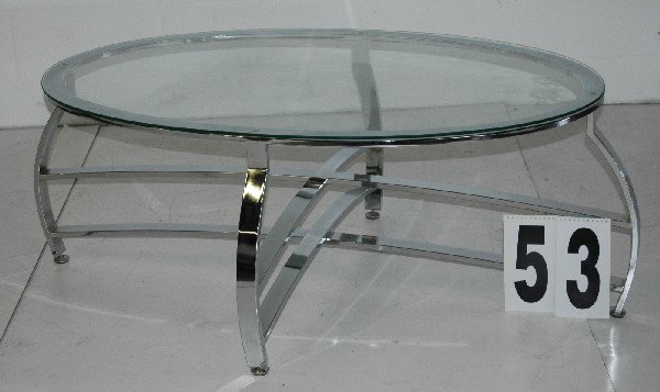 GLASS TOP COFFEE TABLE
