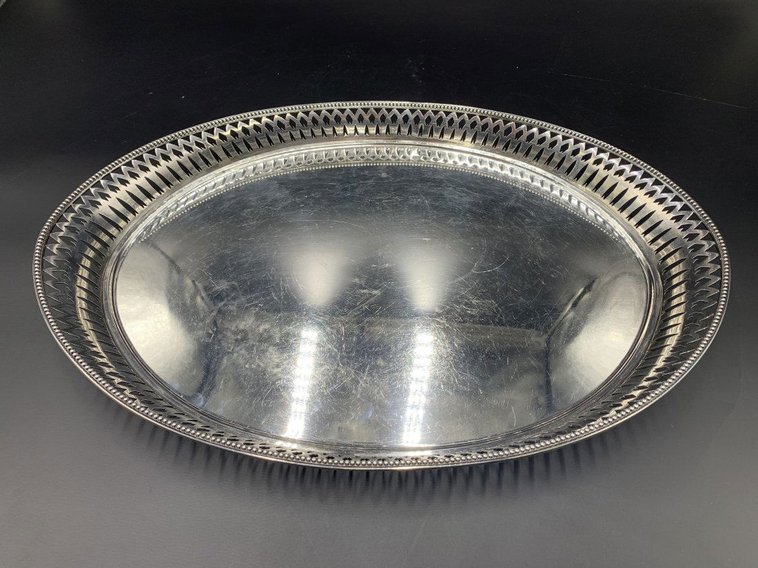 Antique Hoeker & Zoon Sterling Serving Tray 48 Troy Oz (1 of 10)