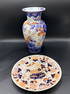 Chinese Porcelain - Imari Vase & Plate.