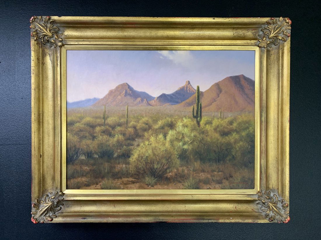 Oil on Canvas "Desert Scene" painting by John Cox (1 of 10)