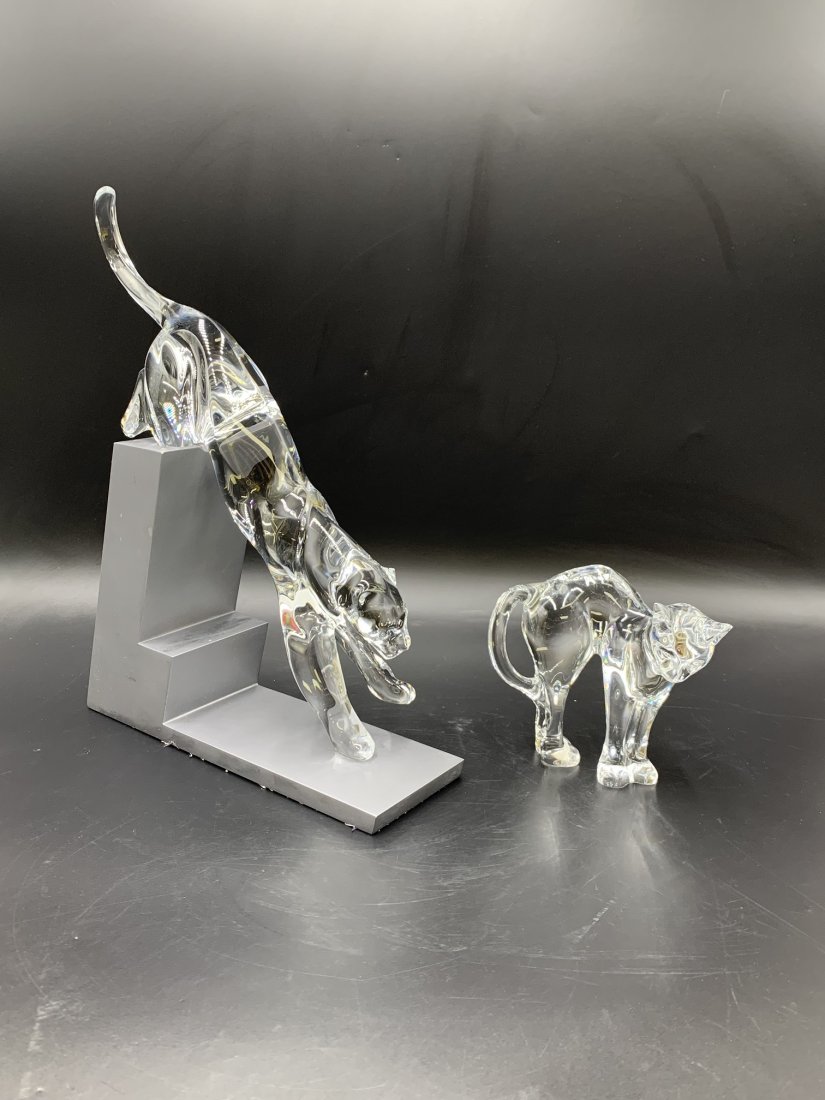 Baccarat Crystal Leaping Panther with Stand & Pouncer Cat (1 of 17)