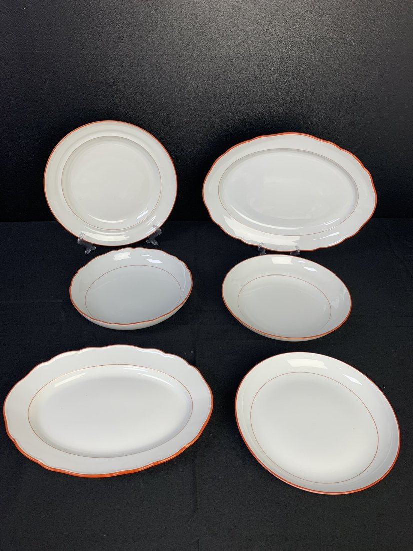 Estate Lot of 6 Meissen Porcelain Serving  Platters & Dishes (1 of 18)