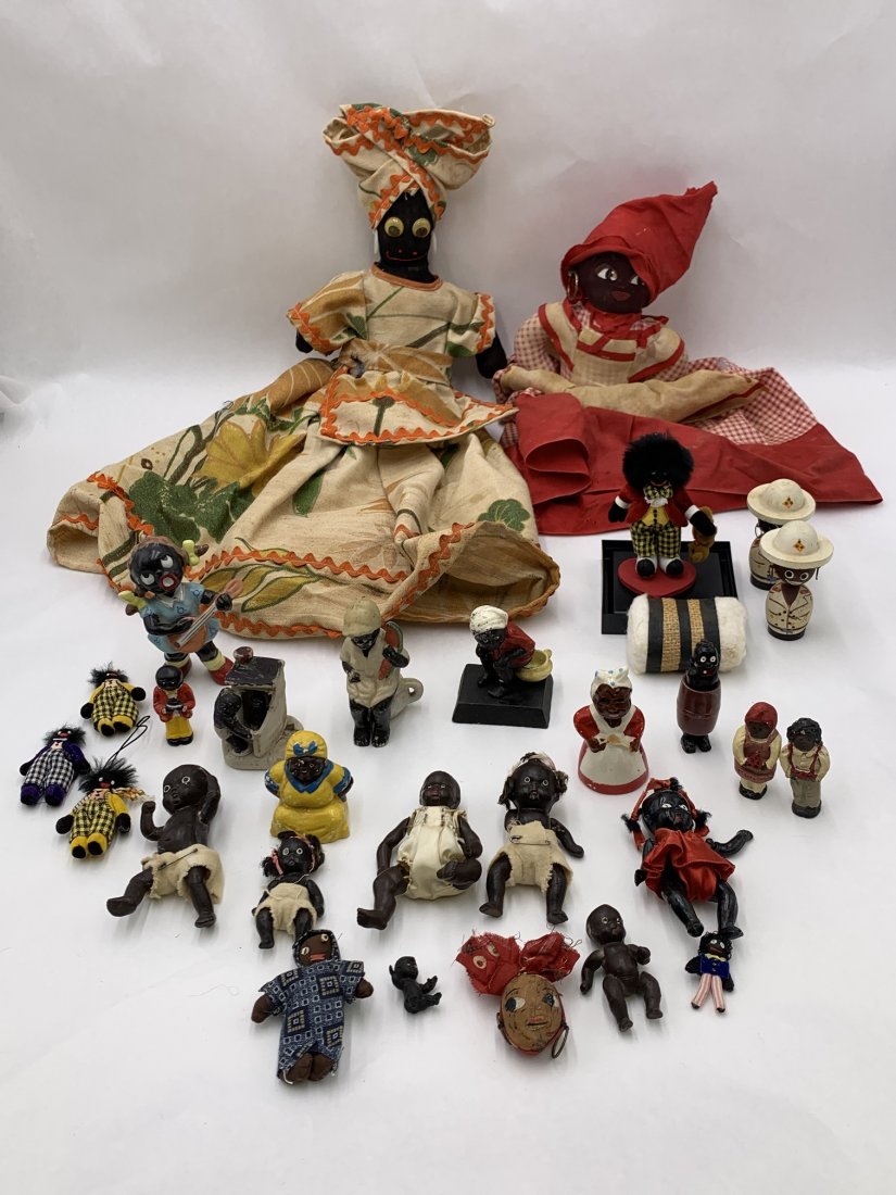 Lot of Black Americana Handmade Rag Dolls & Figurines (1 of 20)