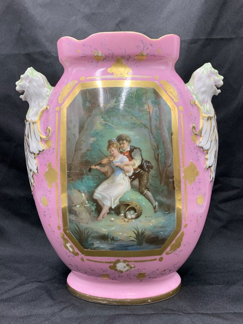 Old Paris Hand Painted Porcelain Vase (1 of 12)
