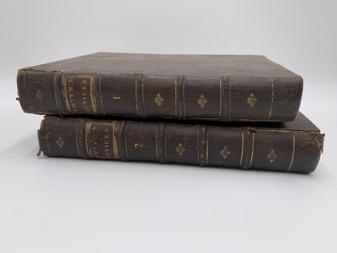 A Compleat System of Opticks by Robert Smith LL.D Vol. 1 & 2: A Compleat System of Opticks by Robert Smith LL.D Vol. 1 & 2. A popular, Mathematical, mechanical & philosophical treatife. Year of the book 1738. Please refer to all pictures. This is only Vol. 1 & 2