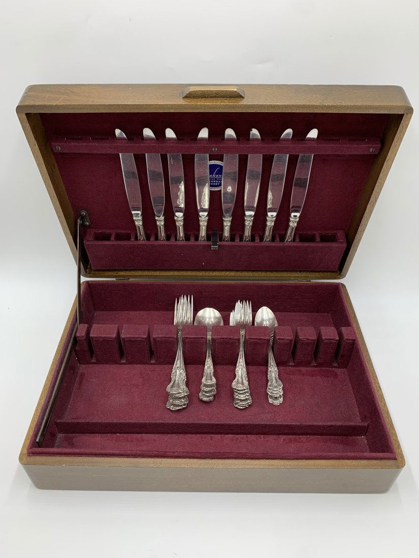 40pcs Durgin Sterling English Rose Service for 8  Total 36.6 Troy oz (1 of 12)