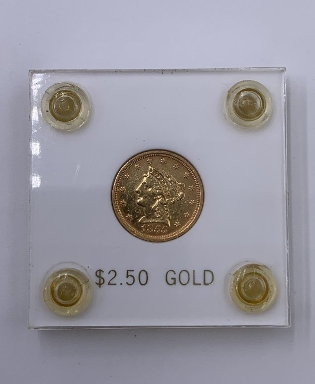 1855 Coronet Head Gold - $2.50 Gold Piece (1 of 6)