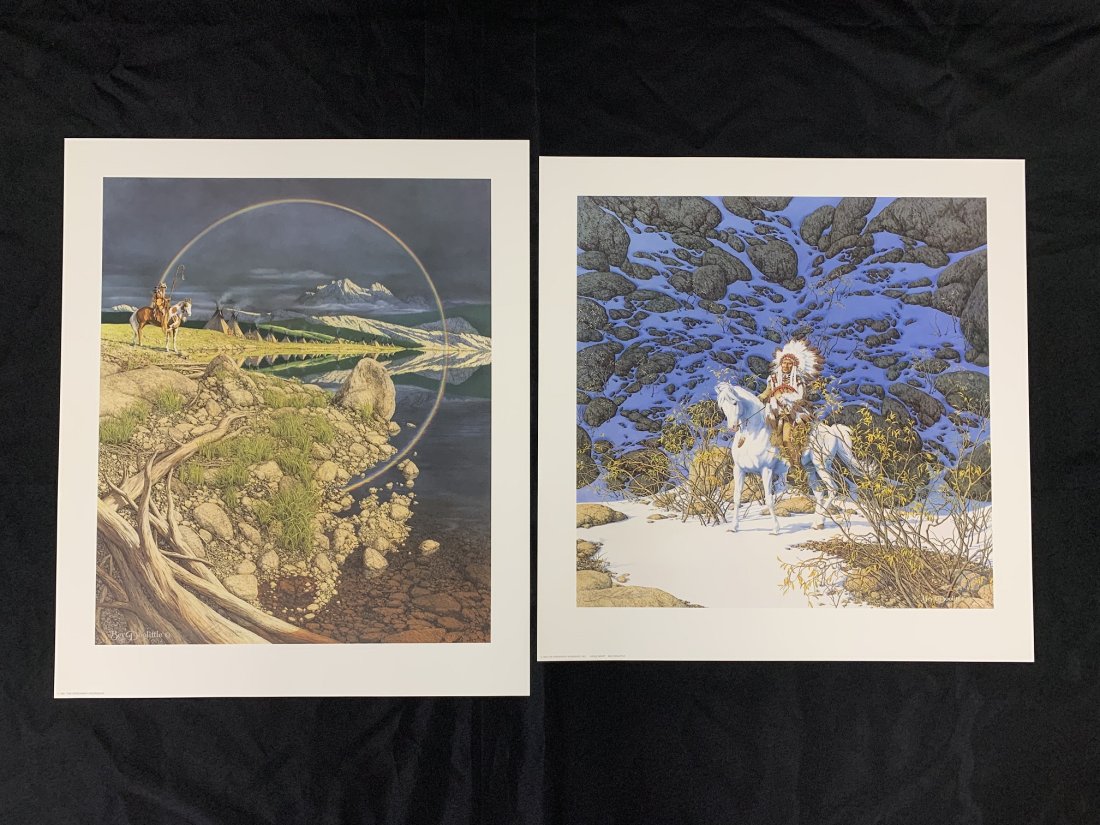 Pair of Signed & Numbered Prints "Eagle Heart" & "The Sentinel" by Bev Doolittle (1 of 16)