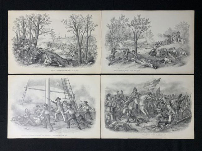 4 Kurz & Allison Lithograph Circa 1907 Revolutionary War Scene (1 of 14)