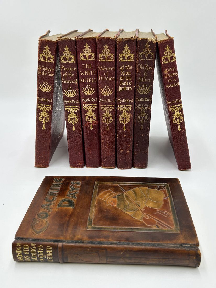 Lot of 8 Antique Leather Bound Books by Myrtle Reed (1874-1911) (1 of 14)