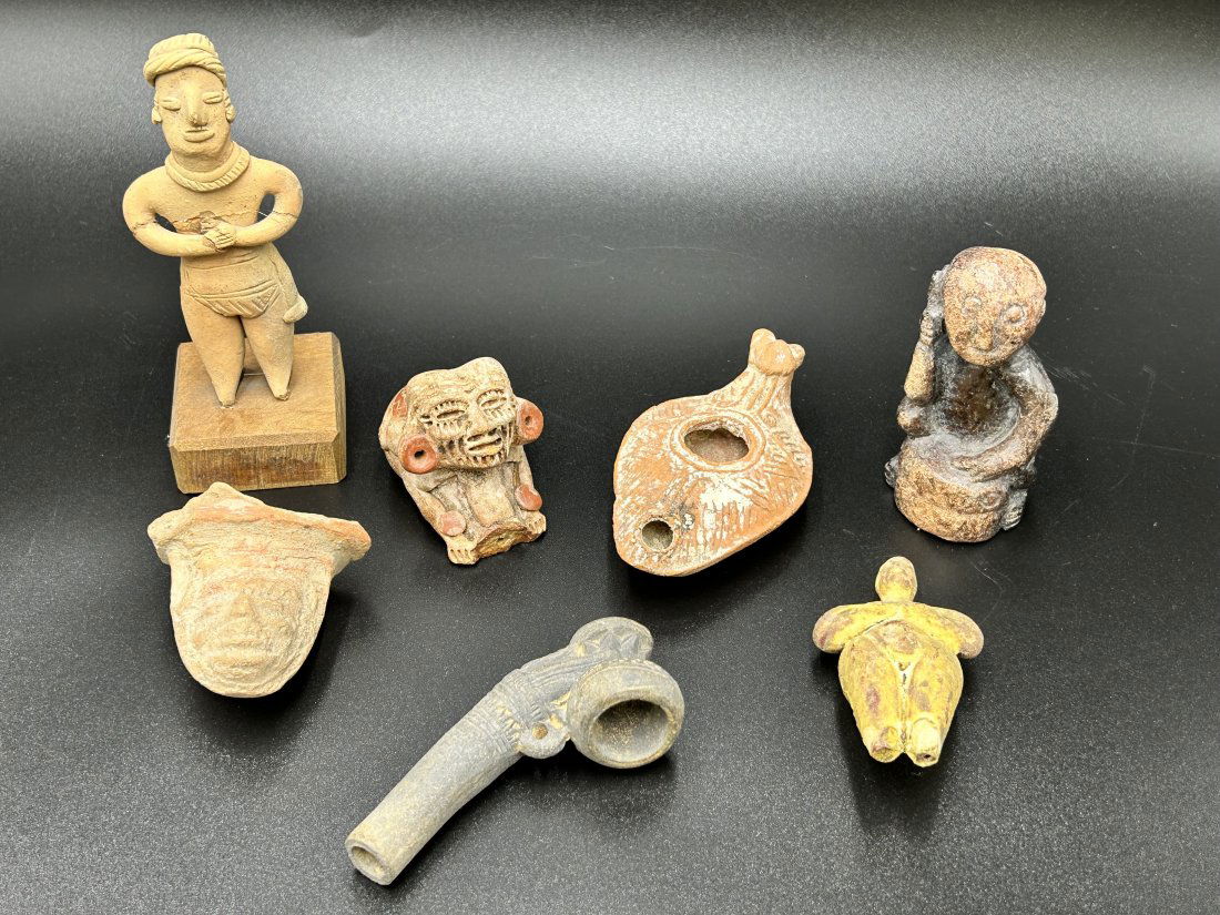 7 pcs of Pre-Columbian Pottery & Figures (1 of 20)