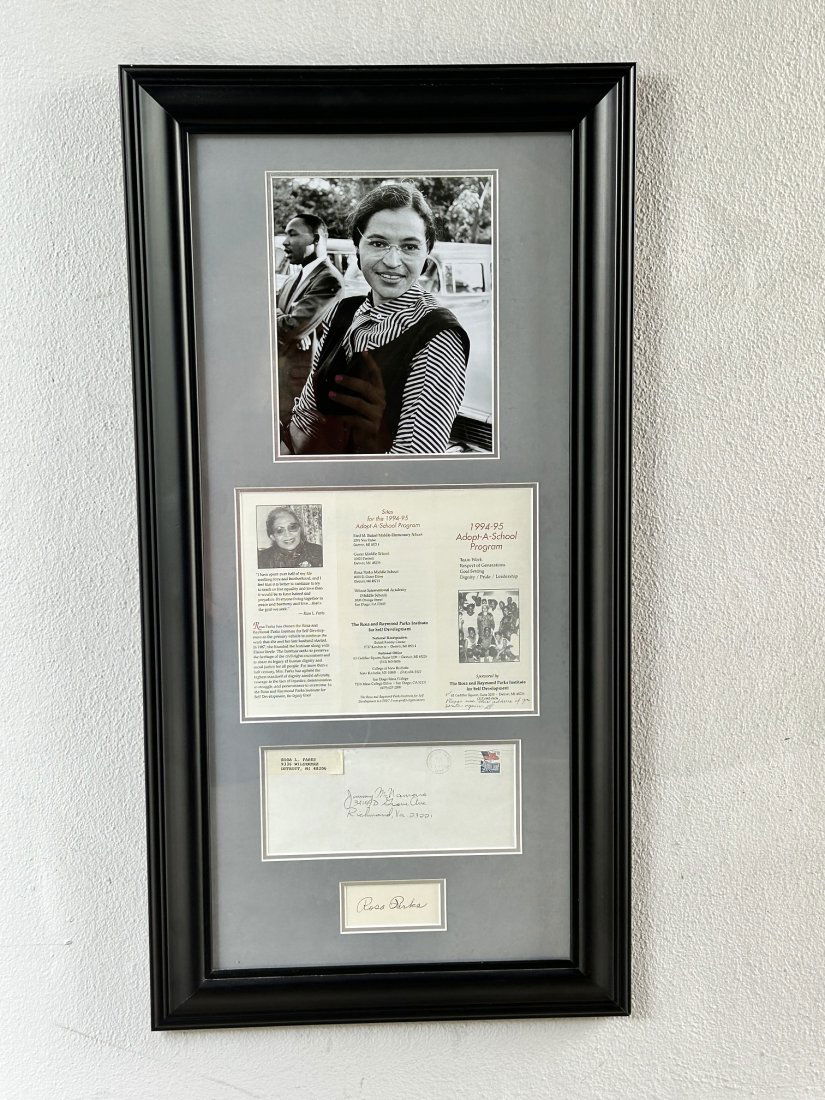 Rosa Parks Signed, 1994-95  Adopt a School Program with COA (1 of 8)