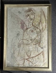 Mystical Expressionism Large Painting by Jamali: Mystical Expressionism Large Painting by Jamali. Jamali, originally born in Pakistan 1944 is an American avant-garde artist known for using unique organic textures. This art is a spiritual