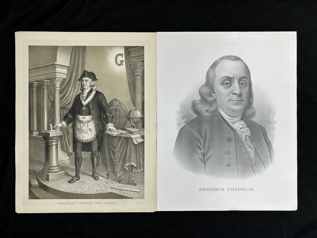 Kurz & Allison  Benjamin "Franklin Opening The Lodge" & Portrait Prints. (1 of 12)