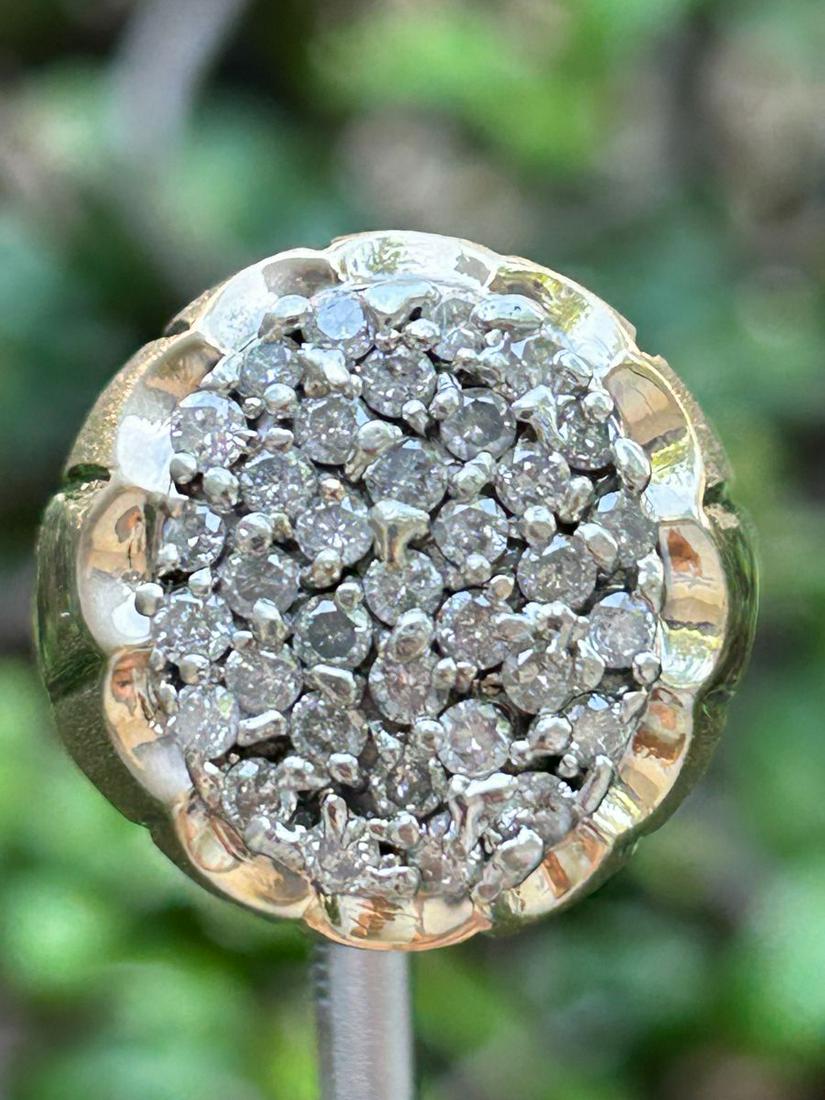 Men's  10K Gold & Diamond Nugget Ring (1 of 5)