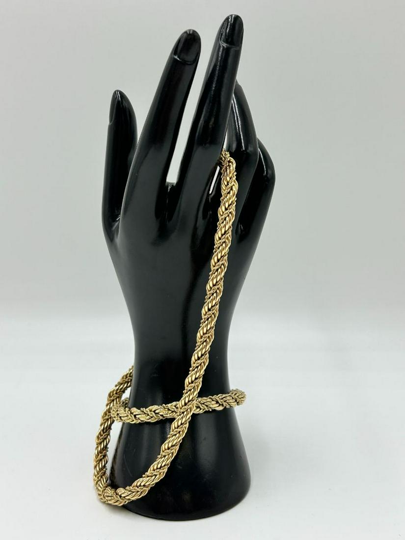 Tiffany & Co. 14k Gold Double Rope Necklace and Bracelet Set (1 of 7)