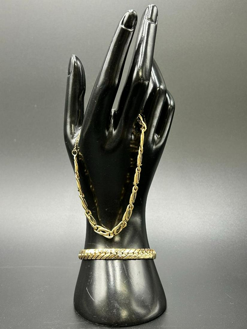 Estate Jewelry - (2)  14K Gold Bracelets 20 grams total (1 of 12)